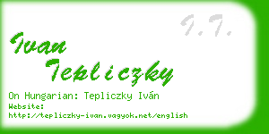 ivan tepliczky business card